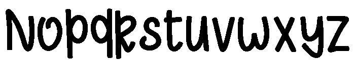 Hello Bitty Regular Font LOWERCASE