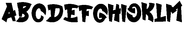 Hello Gank Font UPPERCASE
