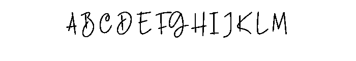 Hello Girlfriend Font UPPERCASE
