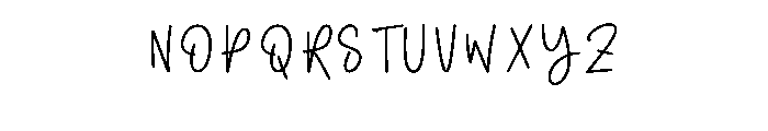 Hello Girlfriend Font UPPERCASE