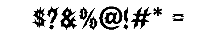 Hellspike Regular Font OTHER CHARS