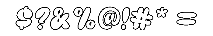 Henry Bubble Outline Font OTHER CHARS