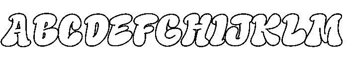 Henry Bubble Outline Font UPPERCASE