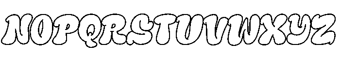 Henry Bubble Outline Font UPPERCASE