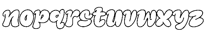 Henry Bubble Outline Font LOWERCASE