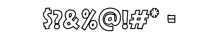 Herand Outline Regular Font OTHER CHARS