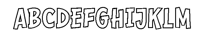 Herand Outline Regular Font UPPERCASE