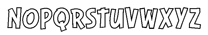Herand Outline Regular Font UPPERCASE
