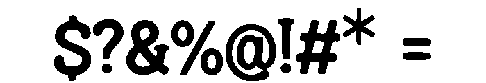 Heritage_Block Font OTHER CHARS