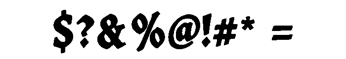 Heritage Gothic Font OTHER CHARS