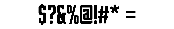 Heritage Varsity Font OTHER CHARS