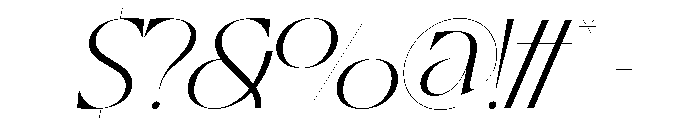 Hermetic Italic Font OTHER CHARS