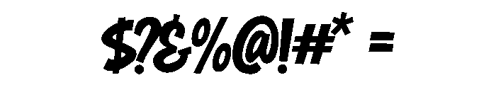 Hero Bump Font OTHER CHARS
