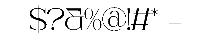 Hesay Verso Font OTHER CHARS