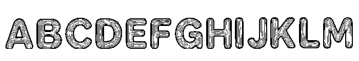 Hevea Regular Font UPPERCASE