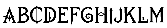 Hexbound Regular Font UPPERCASE