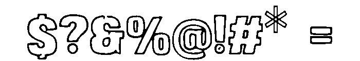 Hexed_Hollow Font OTHER CHARS