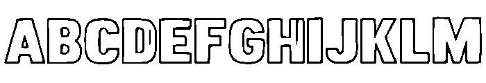 Hexed_Hollow Font UPPERCASE