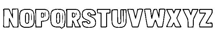 Hexed_Hollow Font UPPERCASE