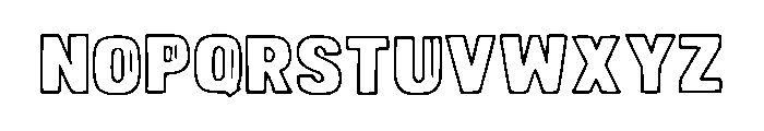 Hexed_Hollow Font LOWERCASE