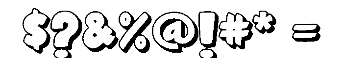 Hexitags - Shadow Font OTHER CHARS