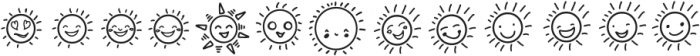 HERE COMES THE SUN DOODLES otf (400) Font LOWERCASE