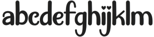 HEYLOVE Regular otf (400) Font LOWERCASE