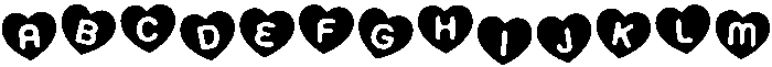 Heart Burn Hearts otf (400) Font UPPERCASE