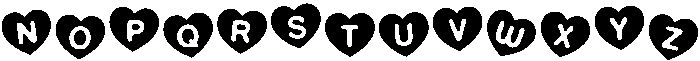 Heart Burn Hearts otf (400) Font UPPERCASE