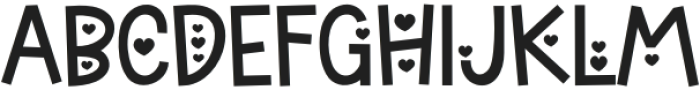 Heart Party Regular otf (400) Font UPPERCASE