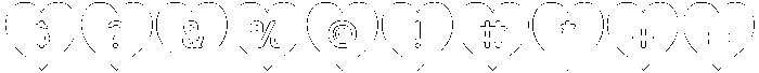 Heart Shape Outline otf (400) Font OTHER CHARS