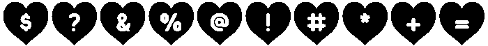 Heart Shape Regular otf (400) Font OTHER CHARS