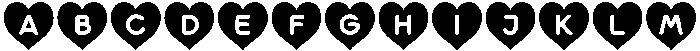 Heart Shape Regular otf (400) Font UPPERCASE