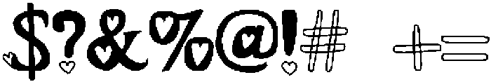 Heart-sy Regular otf (400) Font OTHER CHARS