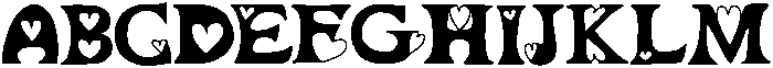Heart-sy Regular otf (400) Font UPPERCASE