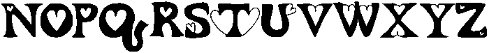 Heart-sy Regular otf (400) Font UPPERCASE