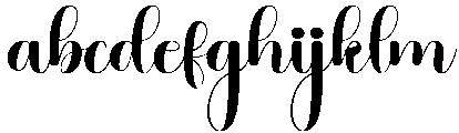 Heartbeat Regular otf (400) Font LOWERCASE