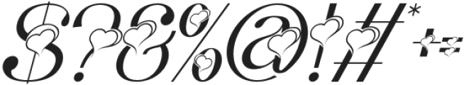 Heartfelt Devotion Italic otf (400) Font OTHER CHARS