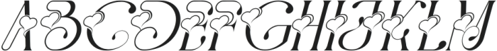 Heartfelt Devotion Italic otf (400) Font UPPERCASE