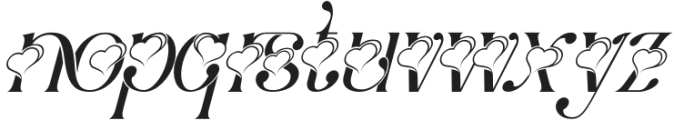 Heartfelt Devotion Italic otf (400) Font LOWERCASE