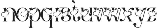 Heartfelt Devotion Regular otf (400) Font LOWERCASE