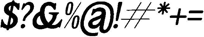 Heartfield Italic otf (400) Font OTHER CHARS