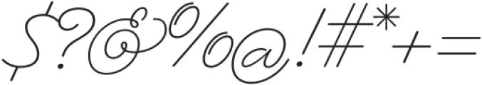 Heartline Script Light otf (300) Font OTHER CHARS