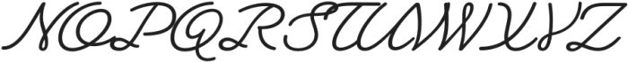 Heartline Script Regular otf (400) Font UPPERCASE