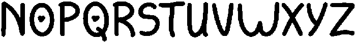 Heartova-Bold otf (700) Font UPPERCASE