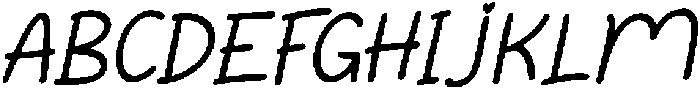 Heartova-Italic otf (400) Font UPPERCASE