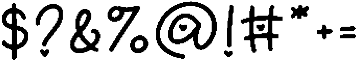 Heartova-Regular otf (400) Font OTHER CHARS