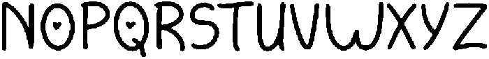 Heartova-Regular otf (400) Font UPPERCASE