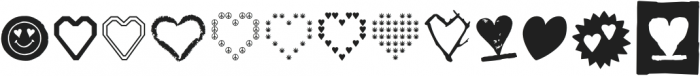 Hearts Love Smile Icons otf (400) Font UPPERCASE