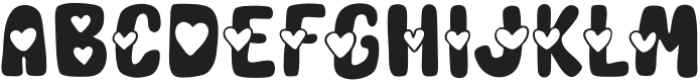 Hearts love Regular otf (400) Font UPPERCASE